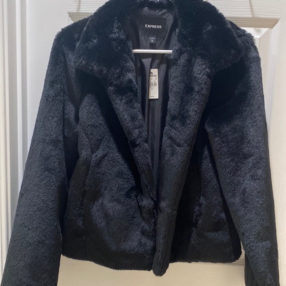 Express faux fur coat